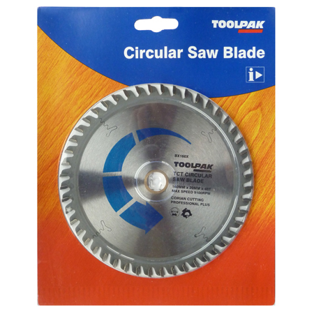 Toolpak 160mm x 20mm x 48T Corian Cutting TCT Saw Blade 